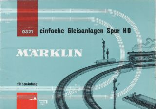 Märklin Ho 0321 M Track Simple Layout Planning Brochure,  Ex