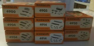 Marklin Collector Boxes,  Ho Scale.  1 - 4900,  2 - 4904,  1 - 4905,  2 - 4914,  2 - 4920 Ex.