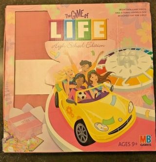 The Game Of Life High School Edition Board Game 2008 Toys R Us Pink