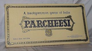 No.  2 Parcheesi 1959 Gold Seal Edition / Guc - Missing 2 Dice /