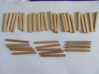 22 Lionel Lumber Wood Ties - 3 Sizes 1/4 Inch Wide See Notes For Sizes