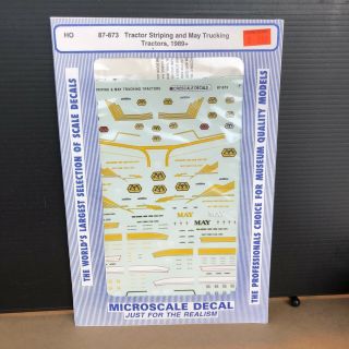 Ho Microscale Decal 87 - 873 Tractor Striping And May Trucking Tractors 1989,