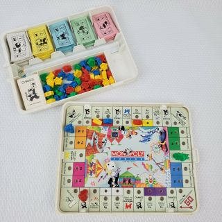 Parker Brothers Monopoly Junior Travel Edition Complete Vintage 1990 - 91 Small