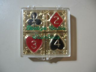 Bridge Table Numbers (1 2 3 4) All 4 Metal In A Plastic Case