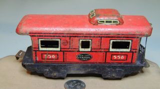 Vintage O Scale Marx Tin 556 Caboose York Central Lines Train Car