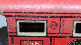 VINTAGE O SCALE MARX TIN 556 CABOOSE YORK CENTRAL LINES TRAIN CAR 3