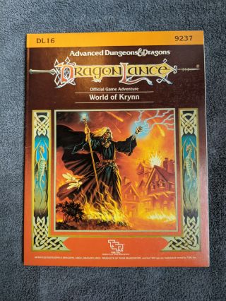 World Of Krynn Dl16 Dungeons & Dragons 1st Edition Ad&d Dragonlance Tsr