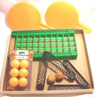 Nerf Ping Pong Game Parker Brothers 1982 Usa Made With 6 Table Tennis Balls