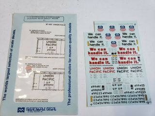 Microscale Decals Ho Union Pacific We Can Handle It Box Cars 87 - 465