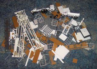 Assortment Of Ho Scale Vehicles,  Building Parts And Vehicle Parts,  Leftover