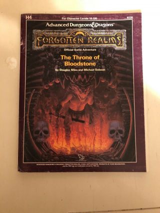 Ad&d Forgotten Realms The Throne Of Bloodstone H4 9228
