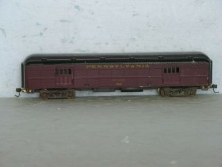 Penn Line Prr Baggage Car Paint Crazed Metal Trucks Can Be Lighted Bulb No Good