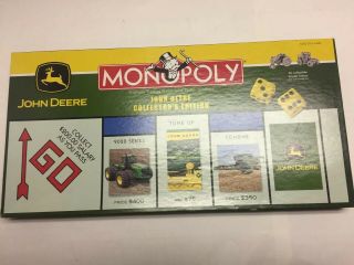 John Deere Monopoly Board Game Collectors Edition Farming Theme Complete