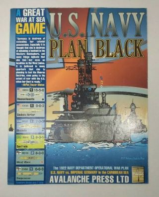 Avalanche Wargame Great War At Sea - U.  S.  Navy Plan Black