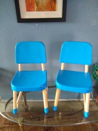 Vintage Fisher Price Arts & Crafts Chairs 2 Child Size