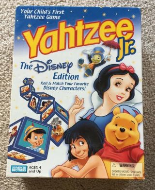 Yahtzee Jr.  The Disney Edition 2002 Milton Bradley Hasbro Snow White Pooh Jungle