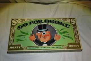 Vintage Go For Broke Board Game By Selchow And Righter 1965 00 Complete