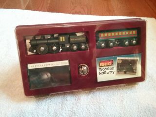 1995 Brio Polar Express Wooden Train Set 1st Edition With Cassette & Booklet