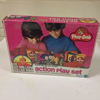 1973 Six Million Dollar Man Kenner Play Doh Action Set.  Boxed.