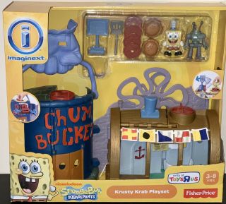 Spongebob Squarepants Imaginext Krusty Krab Playset Mr Krabs & Squidward 2