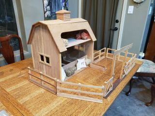 Handmade Wood Toy Barn Horse Farm Play Barn For Cows And Animals Large