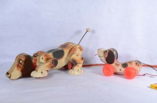 Vintage 1961 Fisher Price Snoopy Sniffer Dog Pull Toy 181,  Little Snoopy 1968