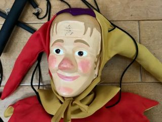 Jester - Wooden Marionette,  29 “ Tall,  Handmade Vintage Estate Find