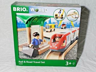 Brio World - 33209 Rail & Road Travel Set | 33 Piece Train Toy With Accessories