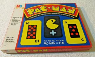 1982 Milton Bradley Pac - Man Wingate Card Board Game Complete