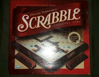 2001 Deluxe Turntable Scrabble Crossword Game 100 Complete.