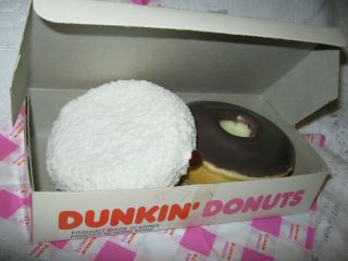 DUNKIN ' DONUTS Fake Play food SCENTED Coconut & Frosted ADULT Collector Box MTC 2