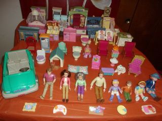 50 Pc Fisher Price Loving Family Dollhouse People Car Furniture And Accessories