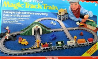 Fisher Price Magic Track Train Set Complete Box & Instructions 1988 Htf