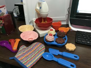 Vintage Fisher Price Fun With Food Mixer With Cupcakes Cookies Frosting,  More