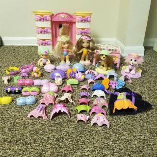 Fisher Price Snap N Style Dolls,  Over 50 Accessories & Light Up Wardrobe Euc