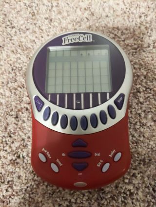 Radica Big Screen Cell Solitaire Handheld Electronic Game 2003 Lighted Red