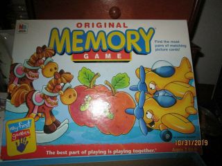 The Memory Game By Milton Bradley,  Ages 3 - 6 2001 Version Hasbro,  Plus