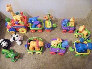 Fisher Price Animals Sing & Go Choo Choo Train/musical/extra Cars & More
