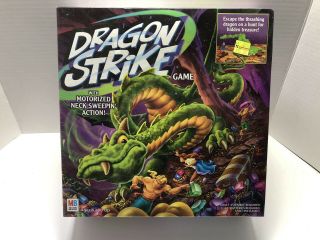 Complete Milton Bradley Hasbro Dragon Strike Board Game Motorized 2002