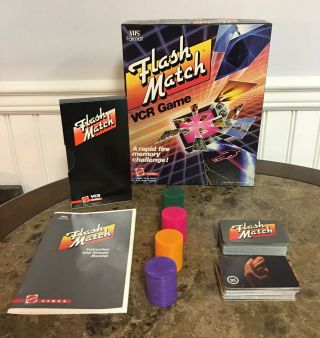 Flash Match Vcr Vhs Game 1986 By Mattel Games Vhs Format 100 Complete
