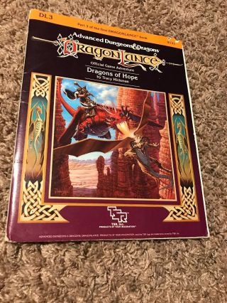 Dl3 9131 Dragons Of Hope Module Advanced Dungeons & Dragons Tsr A D&d