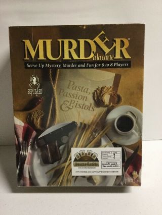 " Murder A La Carte " Mystery Dinner Game Pasta,  Passion,  & Pistols Bepuzzled