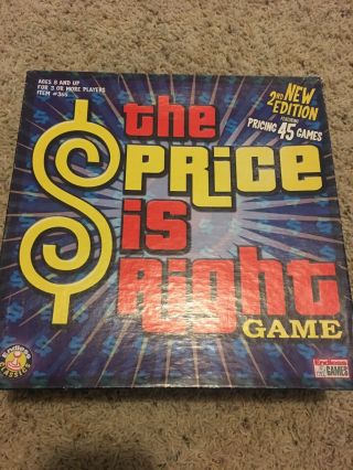 The Price Is Right Board Game 2nd Edition W/ 45 Pricing Games By Endless Games