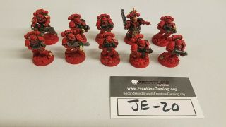 Warhammer 40k Space Marine Blood Angels Tactical Squad Painted (je - 20)