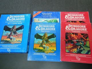 Vintage D&d Dungeons & Dragons Set 2 Expert Rules 1012 Tsr 1986 Box No Dice