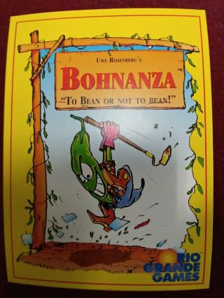 Bohnanza Card Game From Rio Grande Games 2000 Complete