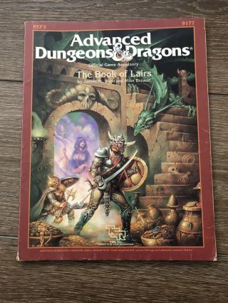 Vintage 1986 Advanced Dungeons & Dragons 9177 The Book Of Lairs Tsr