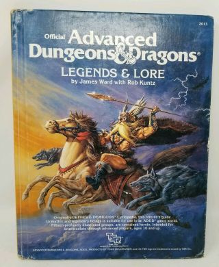 Tsr 1st Edition Ad&d Advanced Dungeons & Dragons Legends & Lore