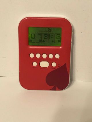 Radica Lighted Poker Electronic Handheld Lighted Game Red 2008