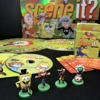 Mattel Scene It Nick Nickelodeon Dvd Board Game 2006 F/ Sponge Bob Complete